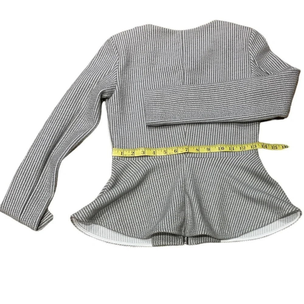 TOPSHOP Grey Knit Blazer - Picture 7 of 11